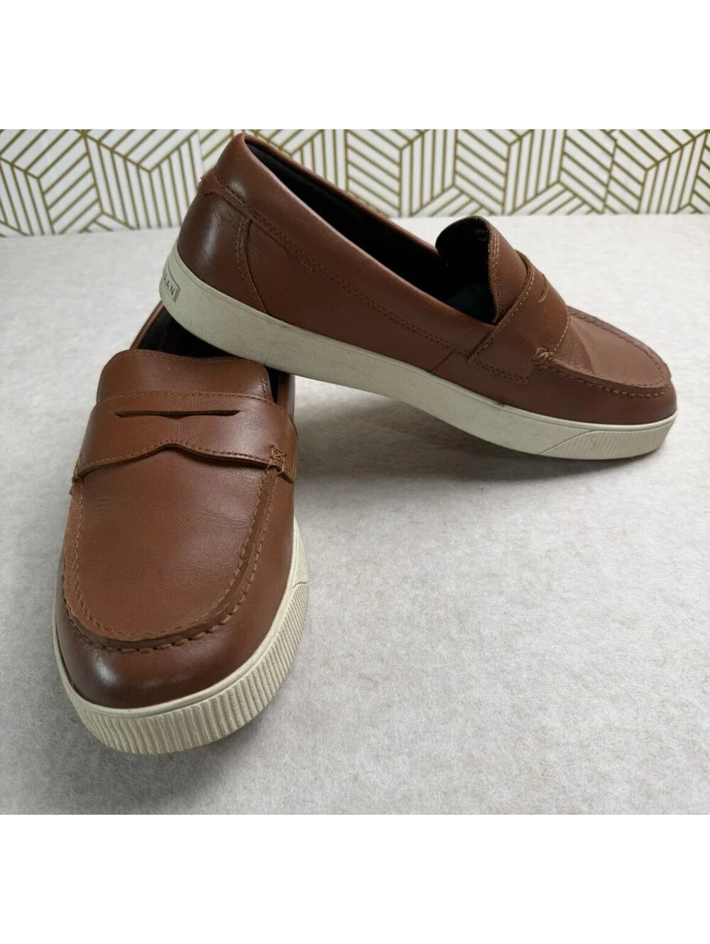 Cole Haan Nantucket Penny Brown Leather Loafers C33858 Men's Sz 11 Wide